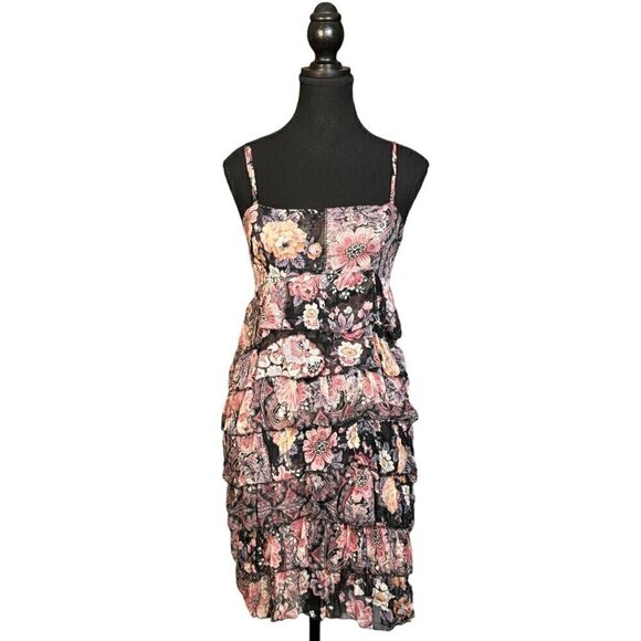 Just Margo Womens Floral Boho Ruffle Dress – Made in Italy, Size Small - Picture 3 of 14